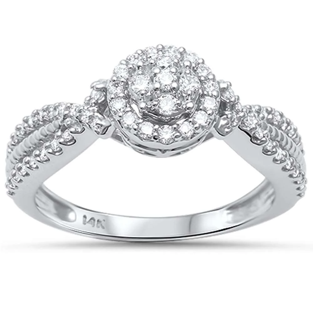 <span>DIAMOND CLOSEOUT! </span>.41ct G SI 14kt White Gold Engagement Solitaire Diamond Ring Size 6.5
