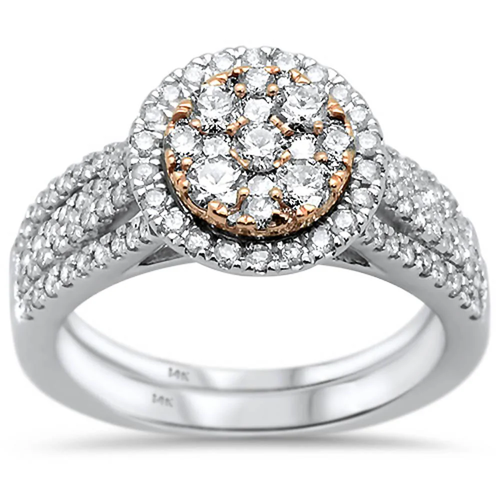 <span>DIAMOND CLOSEOUT! </span>1.07ct 14k Two Tone Round Diamond Rinze 6.5