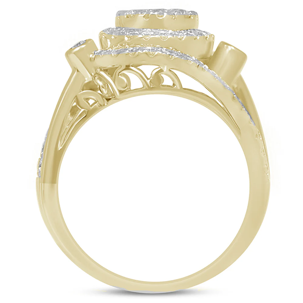 <span>DIAMOND  CLOSEOUT! </span> .97ct 14k Yellow Gold Round Diamond Engagement Wedding Ring Size 6.5 - Image 2