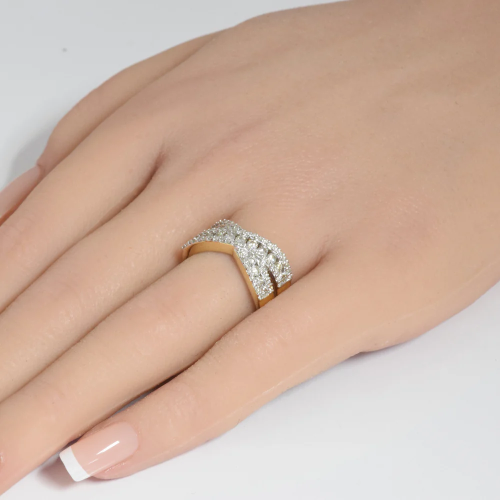 <span>DIAMOND CLOSEOUT! </span>1.09ct G SI 14K Yellow Gold Ladies Diamond Fashion Ring Size 6.5 - Image 2