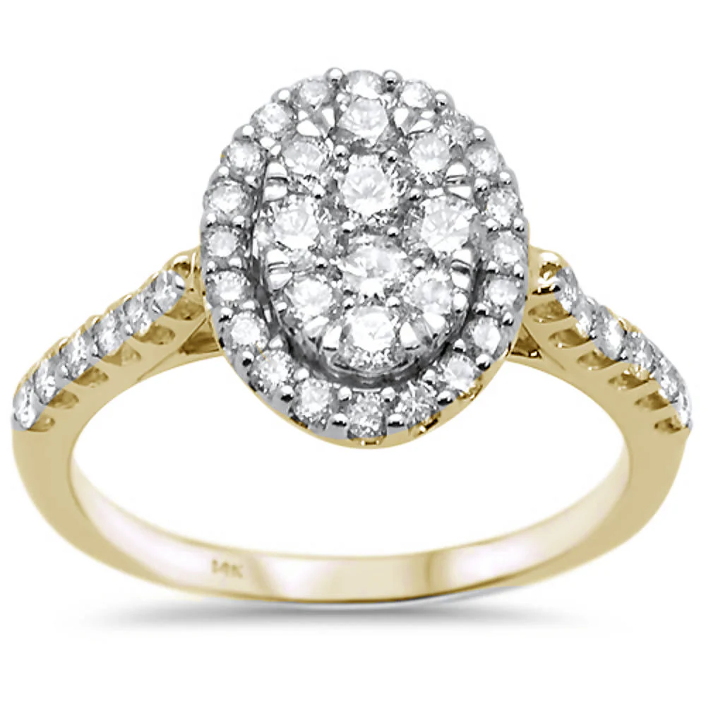 <span>DIAMOND CLOSEOUT! </span> 1.0ct 14k Yellow Gold Oval Solitaire Diamond Engagement Ring size 6.5