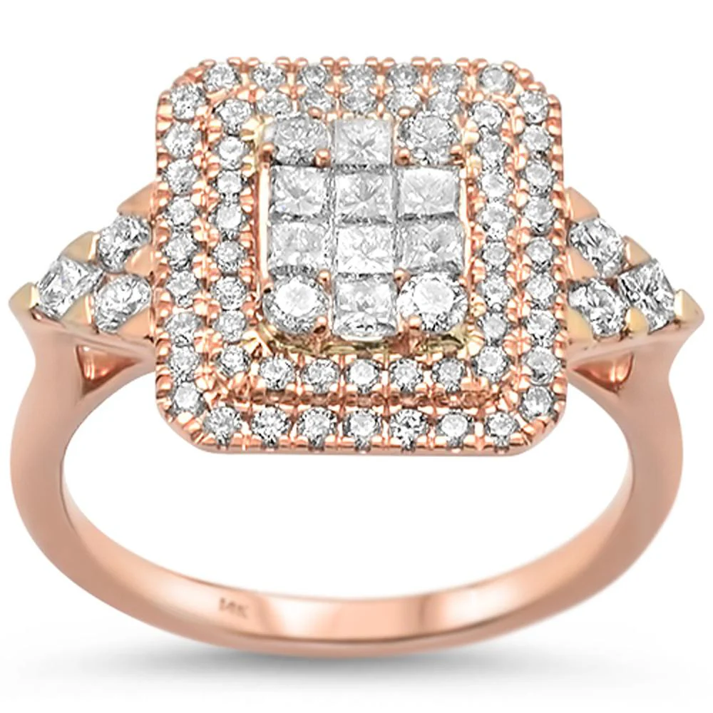 <span>DIAMOND CLOSEOUT! </span>1.11ct 14kt Rose Gold Diamond Engagement Ring Size 6.5