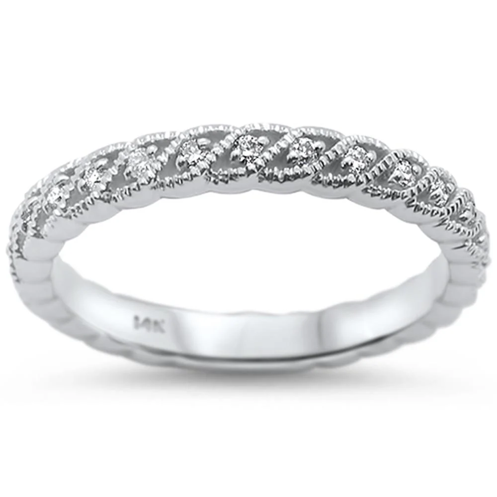 <span>DIAMOND CLOSEOUT! </span> .22cts 14k White Gold Diamond Ring Size 6.5