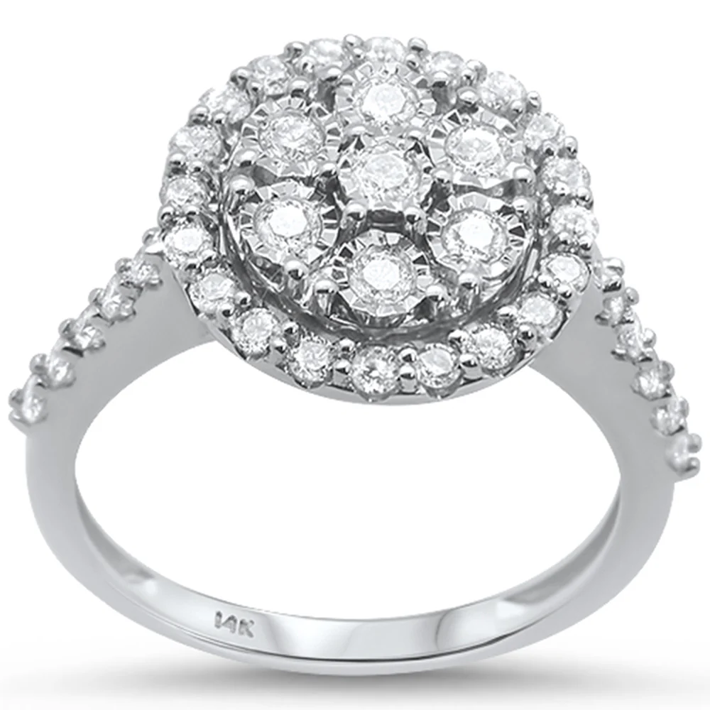 <span style="color:purple">SPECIAL!</span>.78ct 14KT White Gold Round Diamond Solitaire Ring Size 6.5
