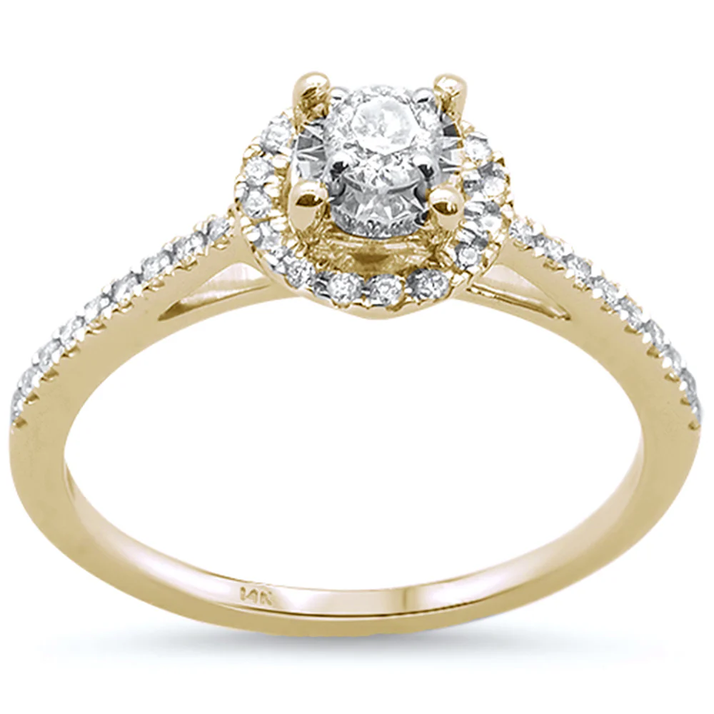 <span style="color:purple">SPECIAL!</span> .23cts 14k Yellow Gold Diamond Solitaire Engagement Promise Ring Size 6.5