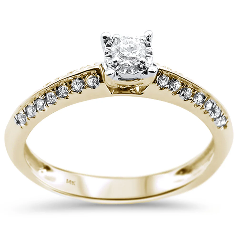 <span>DIAMOND CLOSEOUT! </span>.26ct 14KT Yellow Gold Diamond Ring Size 6.5