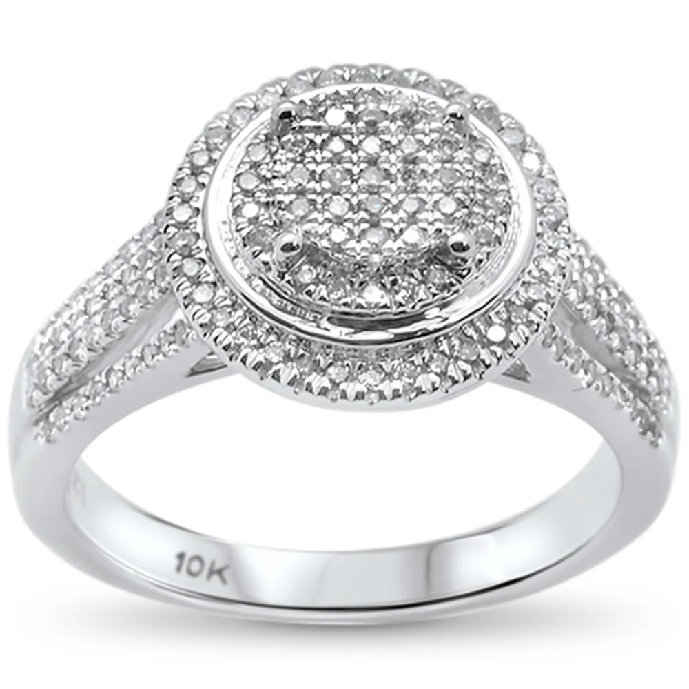 <span>DIAMOND CLOSEOUT! </span> .37ct 10k White Gold Diamond Ring Size 6.5