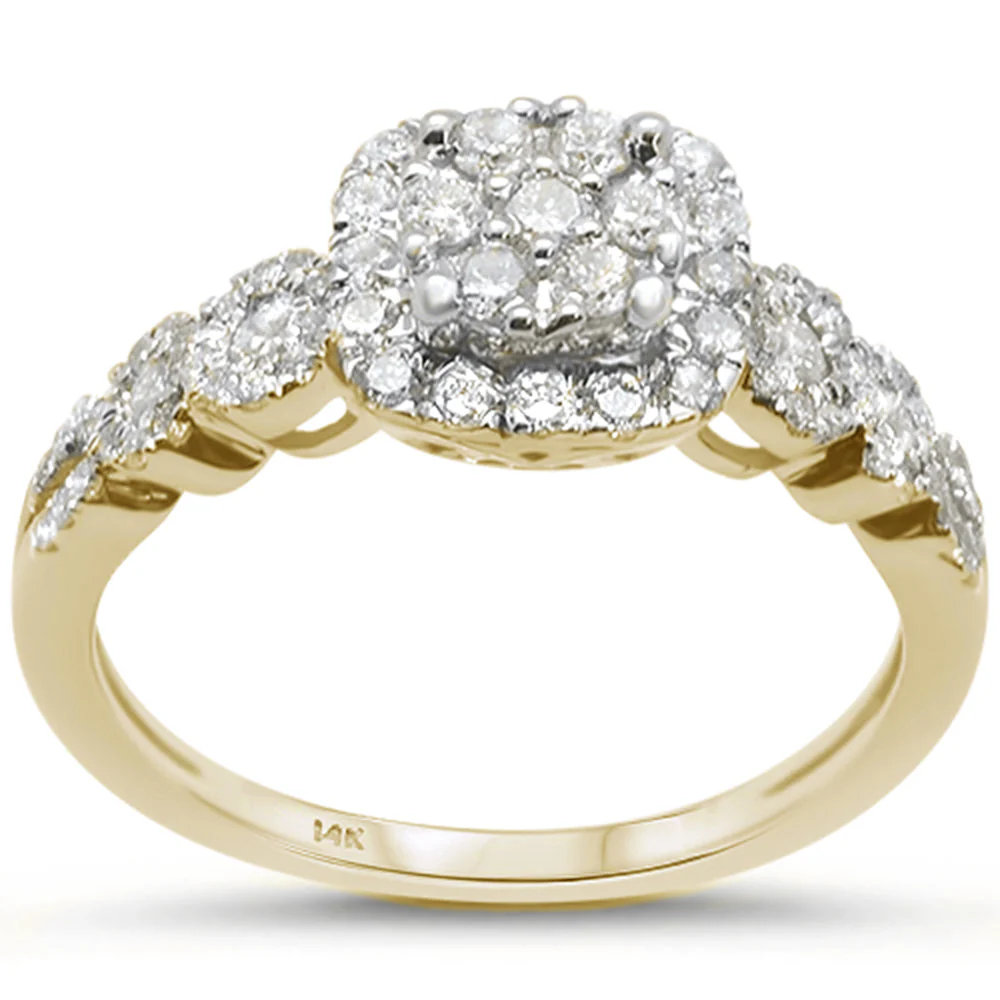 <span>DIAMOND CLOSEOUT! </span> .63ct 14k Yellow gold Square Shaped Diamond Engagement Ring Size 6.5