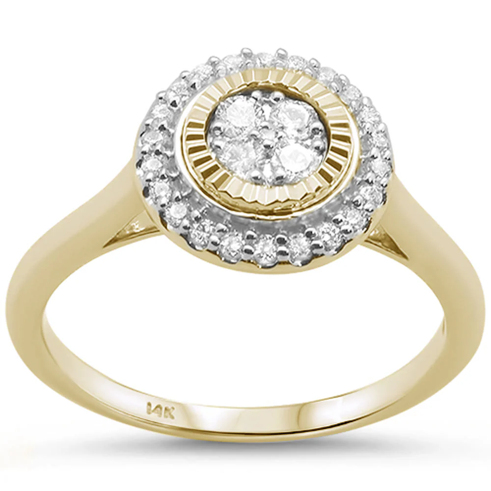 <span>DIAMOND CLOSEOUT! </span>.27CT G SI 14KT Yellow Gold Diamond Round Engagement Ring Size 6.5