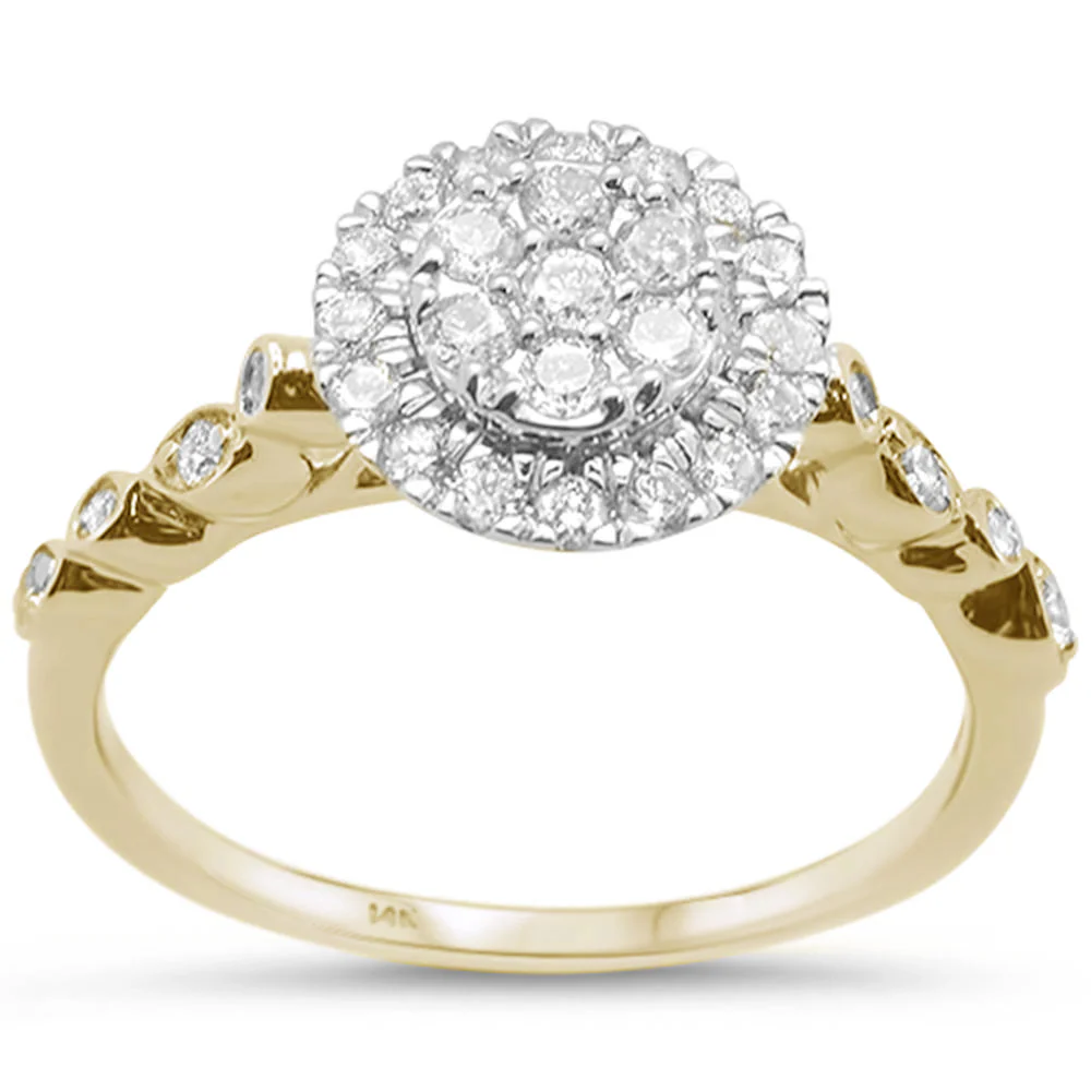 <span>DIAMOND CLOSEOUT! </span> .50CT G SI 14KT Yellow Gold Diamond Round Diamond Solitaire Style Ring Size 6.5