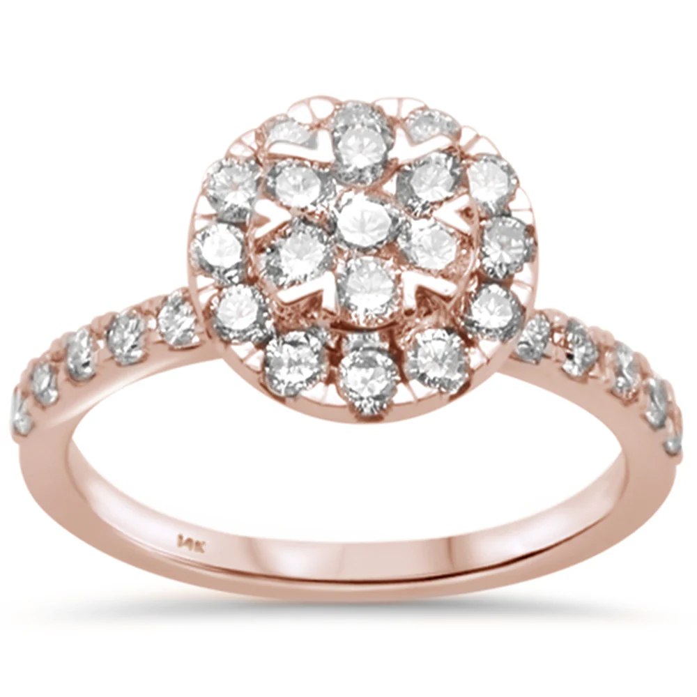 <span>DIAMOND CLOSEOUT! </span>1.06ct 14kt Rose Gold Diamond Solitaire Ring Size 6.5