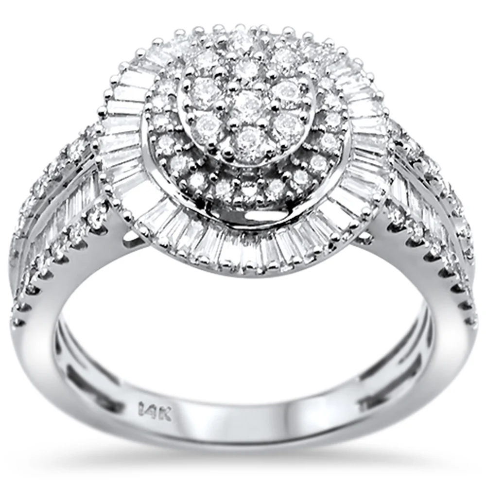 <span>DIAMOND CLOSEOUT! </span> .99ct 14k White Gold Diamond Oval Shape Engagement Ring Size 6.5