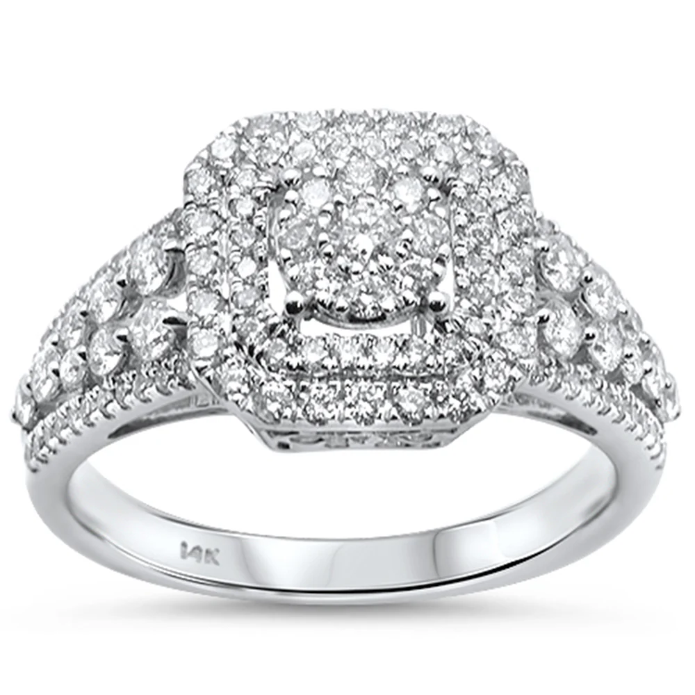 <span>DIAMOND CLOSEOUT! </span> .82ct 14K White Gold Diamond Engagement Ring Size 6.5