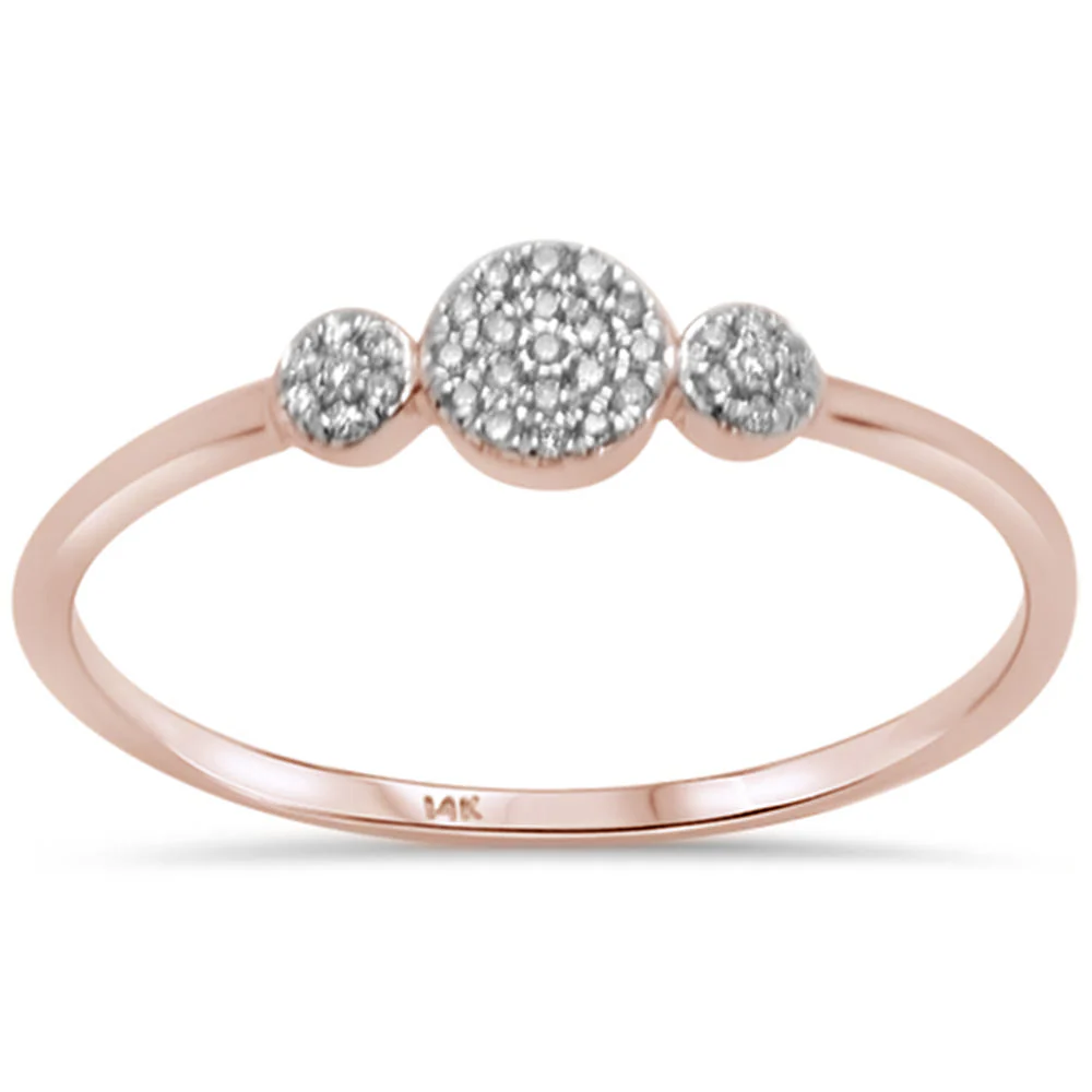 <span>DIAMOND CLOSEOUT! </span>.06ct G SI 14K Rose Gold Diamond Ring Size 6.5