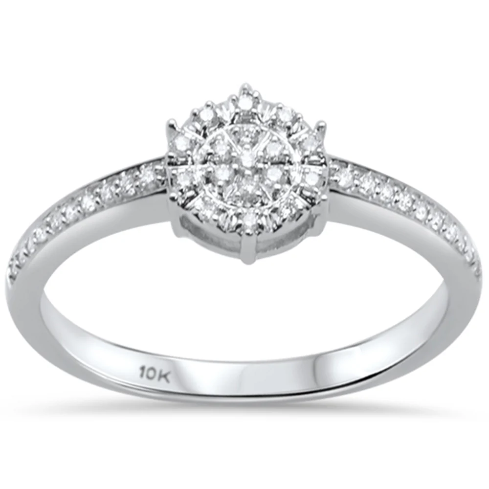 <span>DIAMOND CLOSEOUT! </span>.15ct G SI 10K White Gold Diamond Solitaire Engagement Ring Size 6.5
