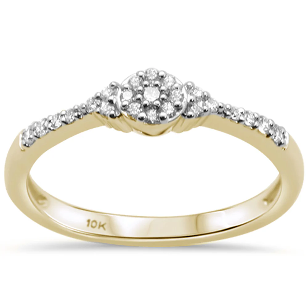 <span>DIAMOND CLOSEOUT! </span>.16ct G SI 10K Yellow Gold Diamond Solitaire Engagement Ring Size 6.5