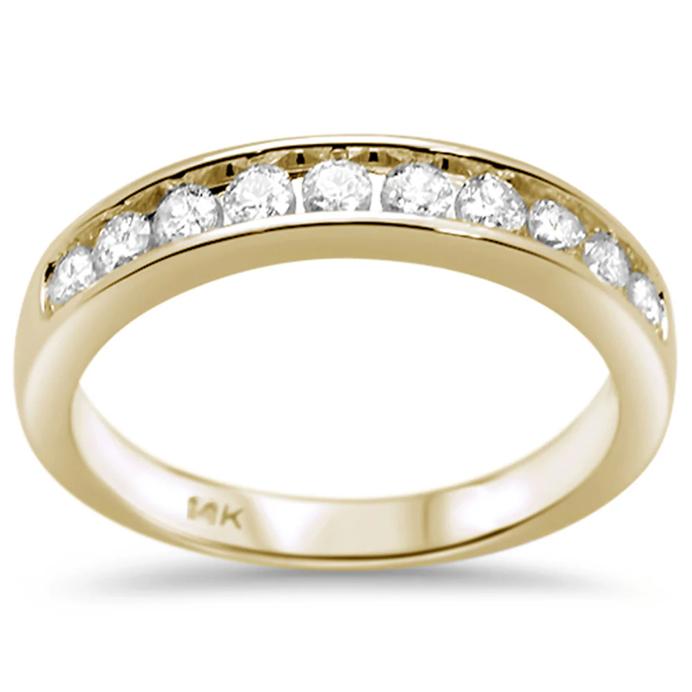 <span>DIAMOND CLOSEOUT! </span>.73ct G SI 14K Yellow Gold Diamond Men's Ring Size 10