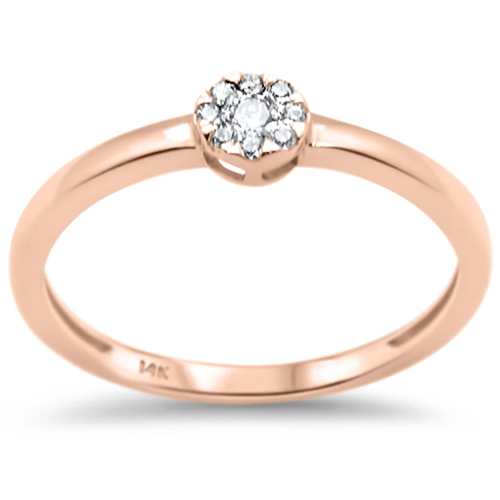 <span>DIAMOND CLOSEOUT! </span> .15ct G SI 14K Rose Gold Diamond Solitaire Ring Size 6.5