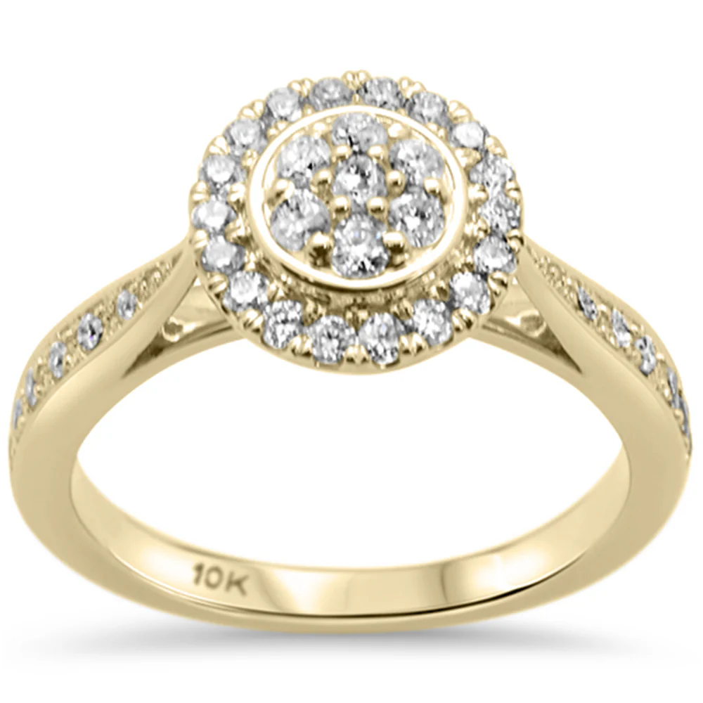 <span>DIAMOND CLOSEOUT! </span>.51ct G SI 10K Yellow Gold Round Diamond Engagement Ring Size 6.5