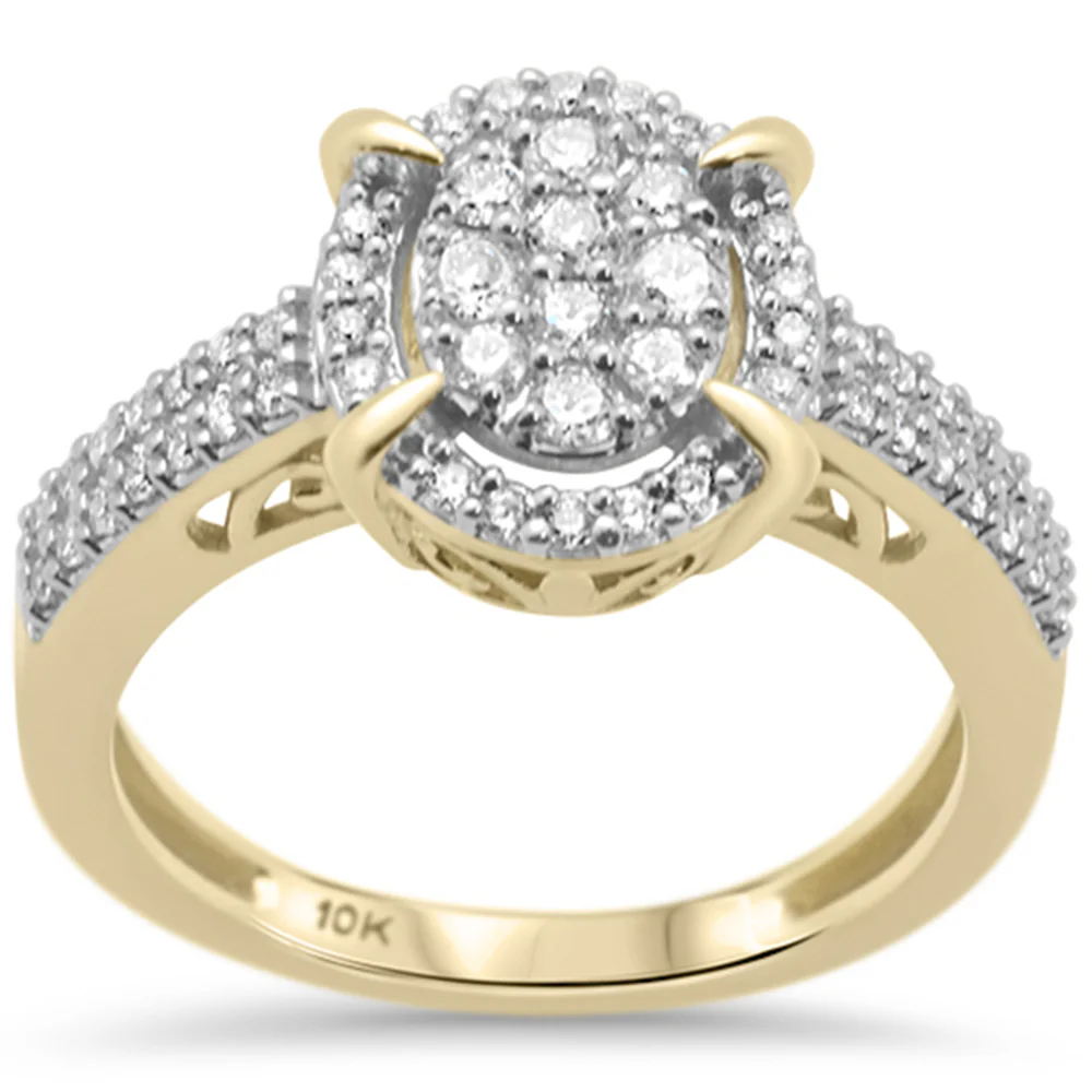 <span>DIAMOND CLOSEOUT! </span>.50ct G SI 10K Yellow Gold Diamond Engagement Ring Size 6.5