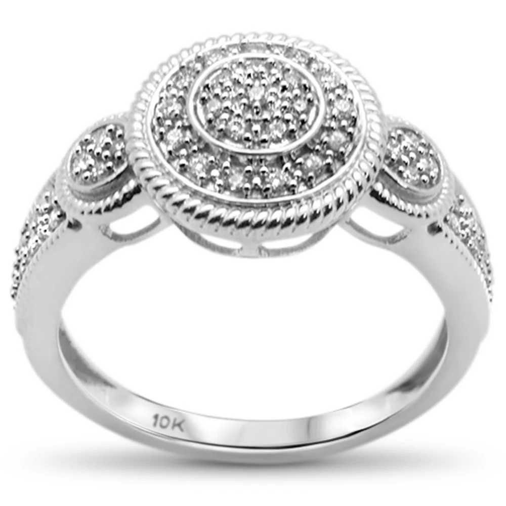 <span>DIAMOND CLOSEOUT! </span>.19CT G SI 10KT White Gold Diamond Ladies Three Stone Engagement Ring Size 6.5