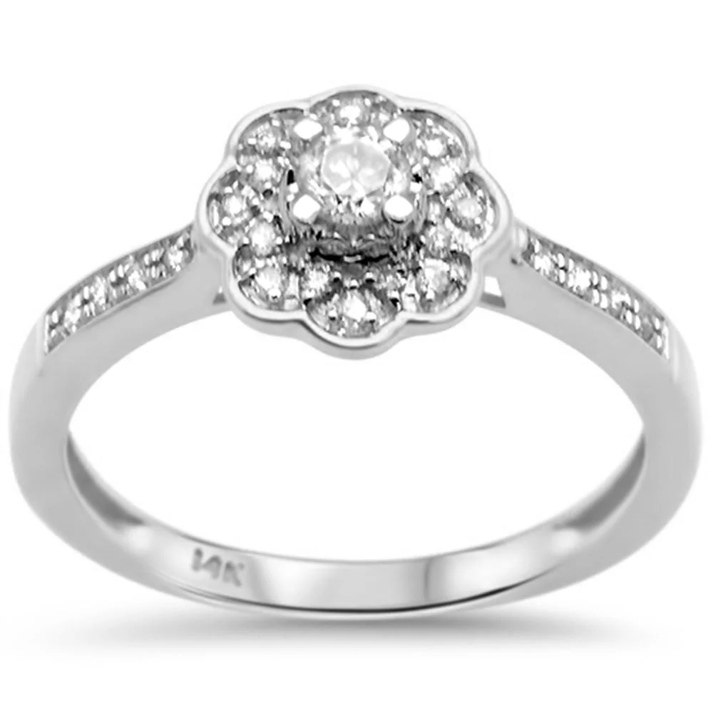 <span>DIAMOND CLOSEOUT! </span>.23ct G SI 14K White Gold Diamond Engagement Ring Size 6.5