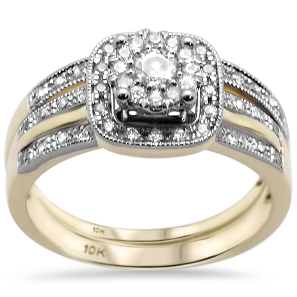 <span>DIAMOND CLOSEOUT! </span> .51CT G SI 10K Yellow Gold Diamond Engagement Ring Bridal Set Size 6.5