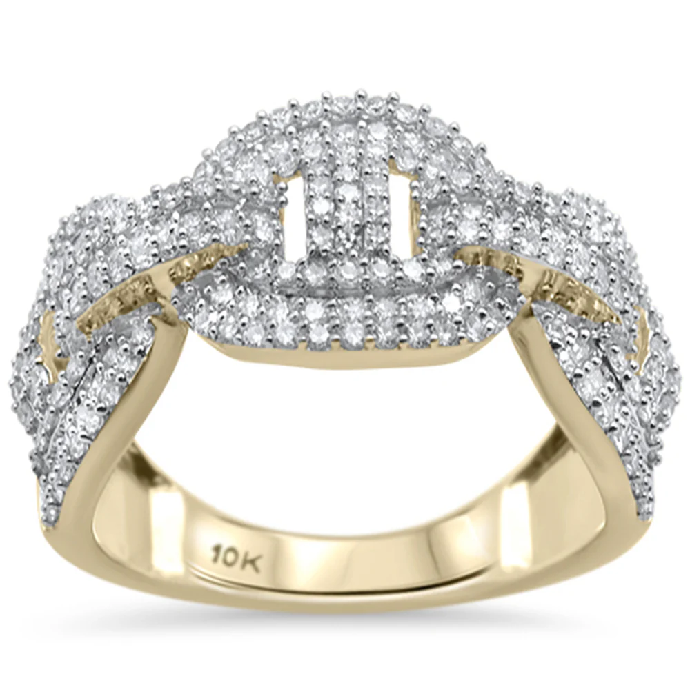 <span>DIAMOND CLOSEOUT! </span> 1.26ct G SI 10K Yellow Gold Diamond Men's Band