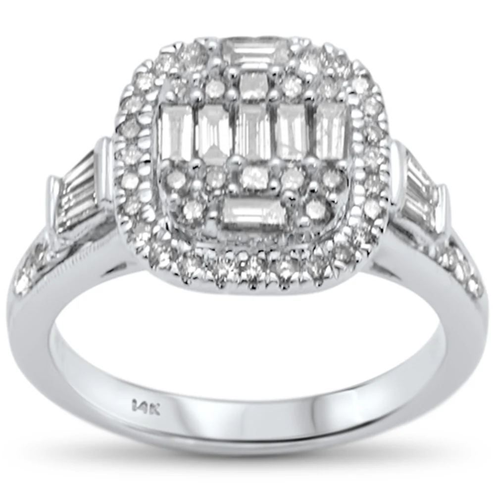 <span>DIAMOND CLOSEOUT! </span>.90ct G SI 14K White Gold Diamond Engagement Ring Size 6.5