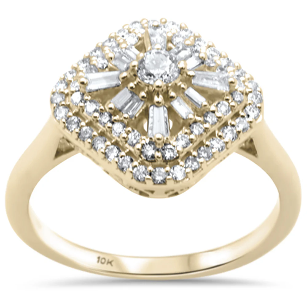 <span>DIAMOND CLOSEOUT! </span> .48ct G SI 10K Yellow Gold Diamond Engagement Ring Size 6.5