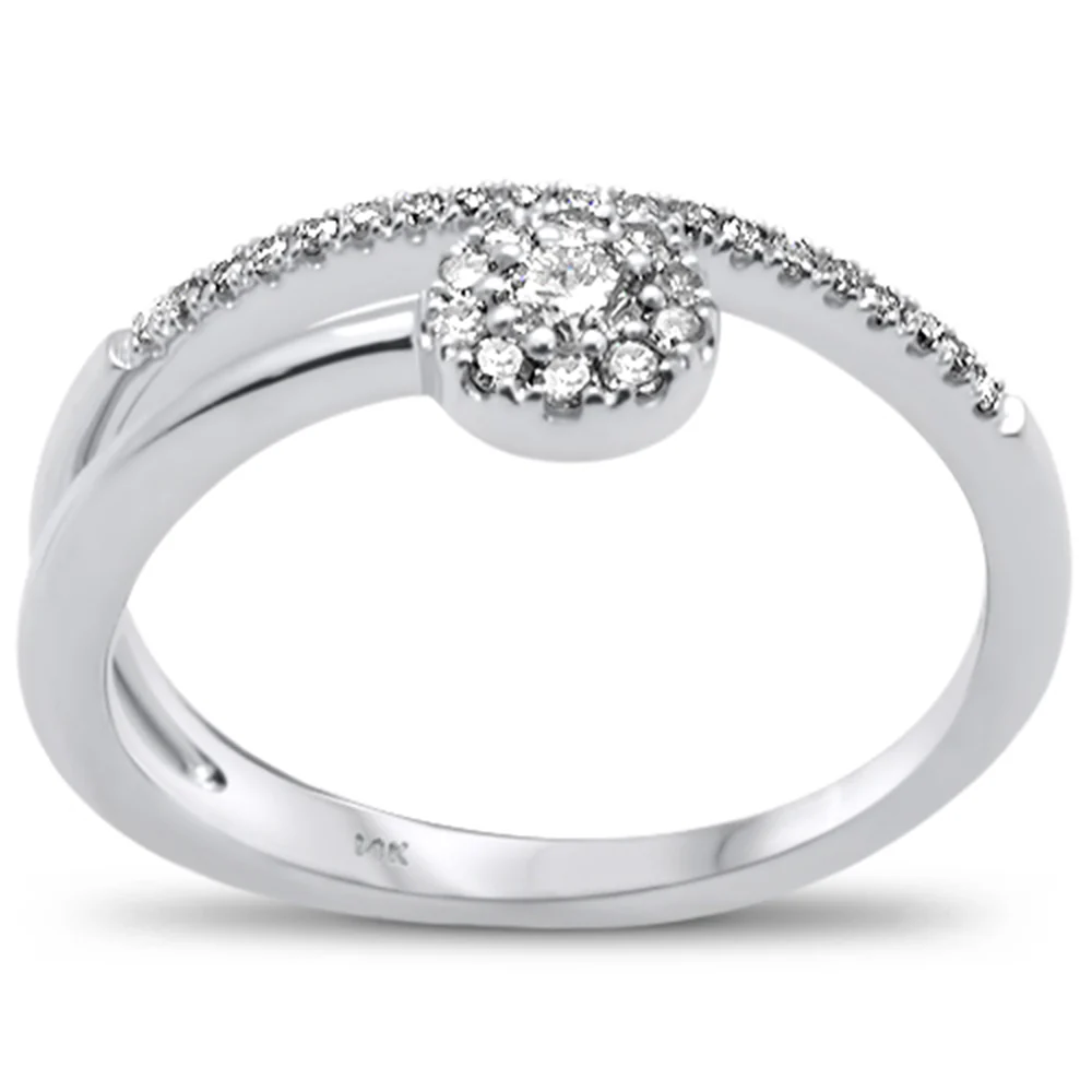 <span>DIAMOND CLOSEOUT! </span>.25ct G SI 14K White Gold Diamond Wrap Around Ring Size 6.5