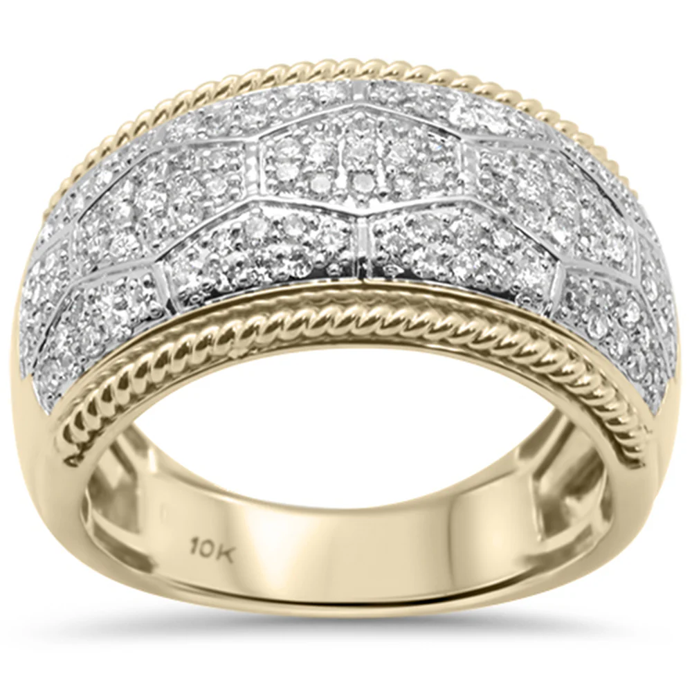 <span>DIAMOND CLOSEOUT! </span> .99ct G SI 10KT Yellow Gold Diamond Men's Ring Size 10