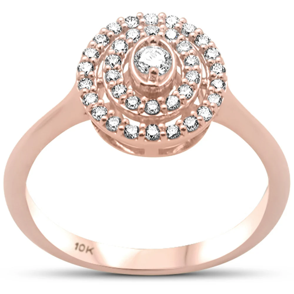 <span>DIAMOND CLOSEOUT! </span>.29ct G SI 10K Rose Gold Diamond Engagement Ring