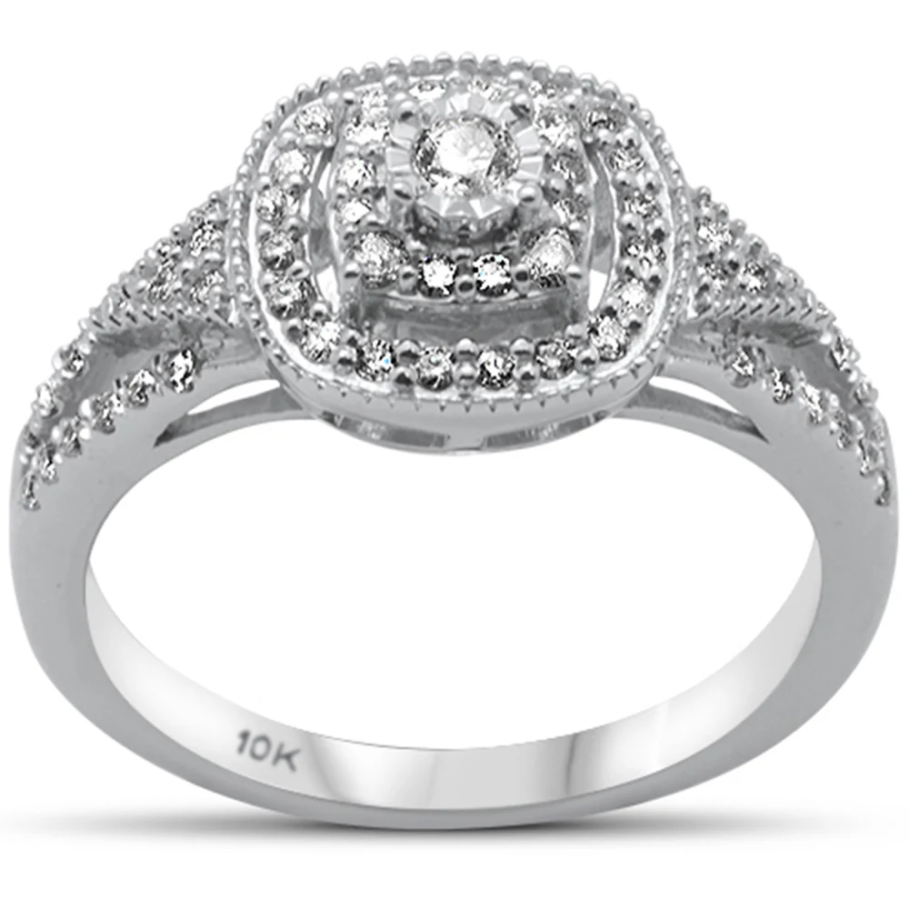 <span>DIAMOND CLOSEOUT! </span>.36ct G SI 10K White Gold Diamond Engagement Ring