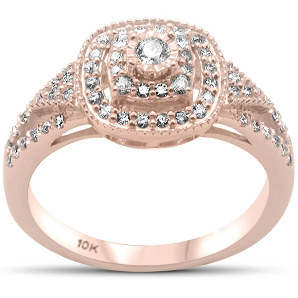 <span>DIAMOND CLOSEOUT! </span>.36ct G SI 10K Rose Gold Diamond Engagement Ring