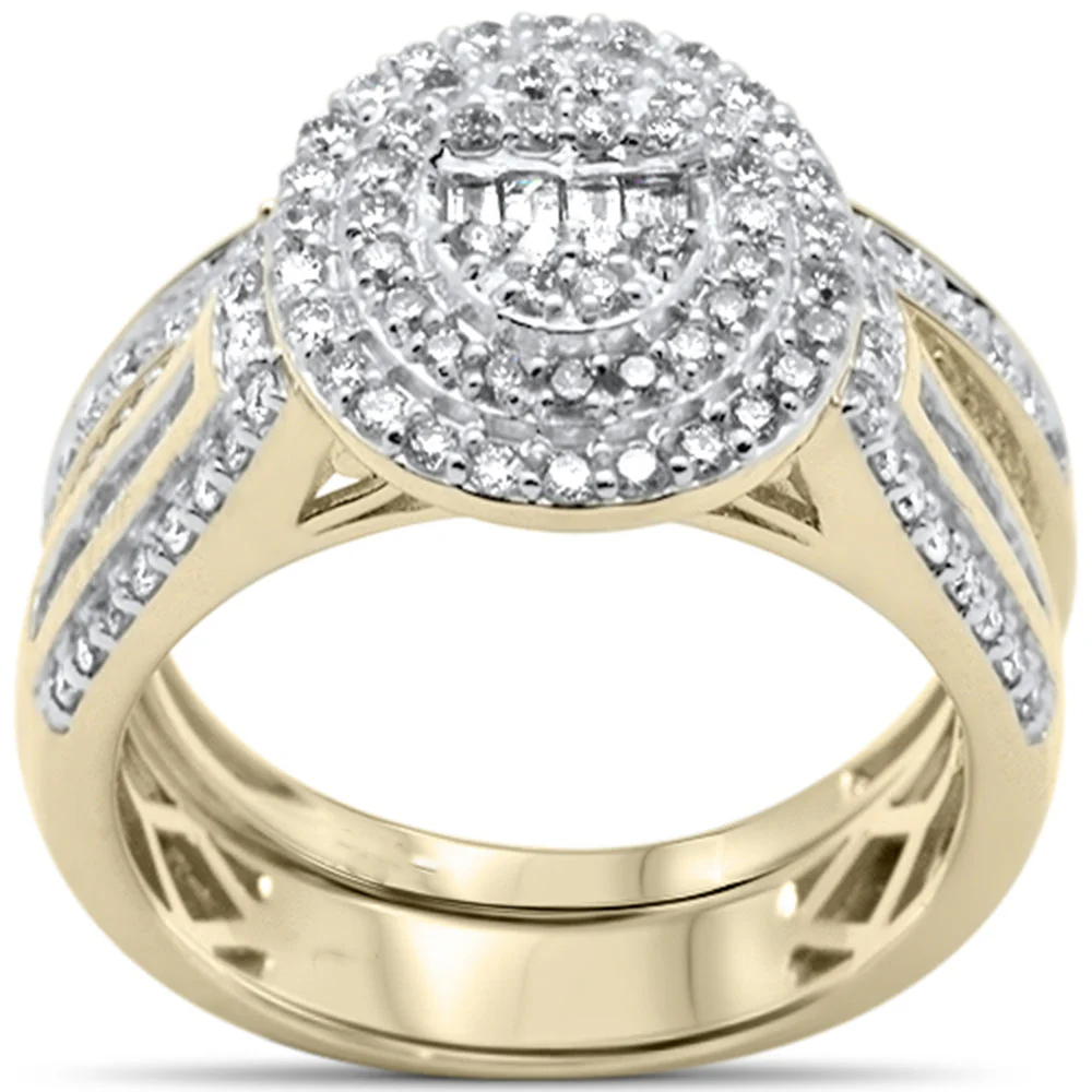 <span>DIAMOND CLOSEOUT! </span>.99ct G SI 14K Yellow Gold Diamond Engagement Ring Bridal Set Size 6.5