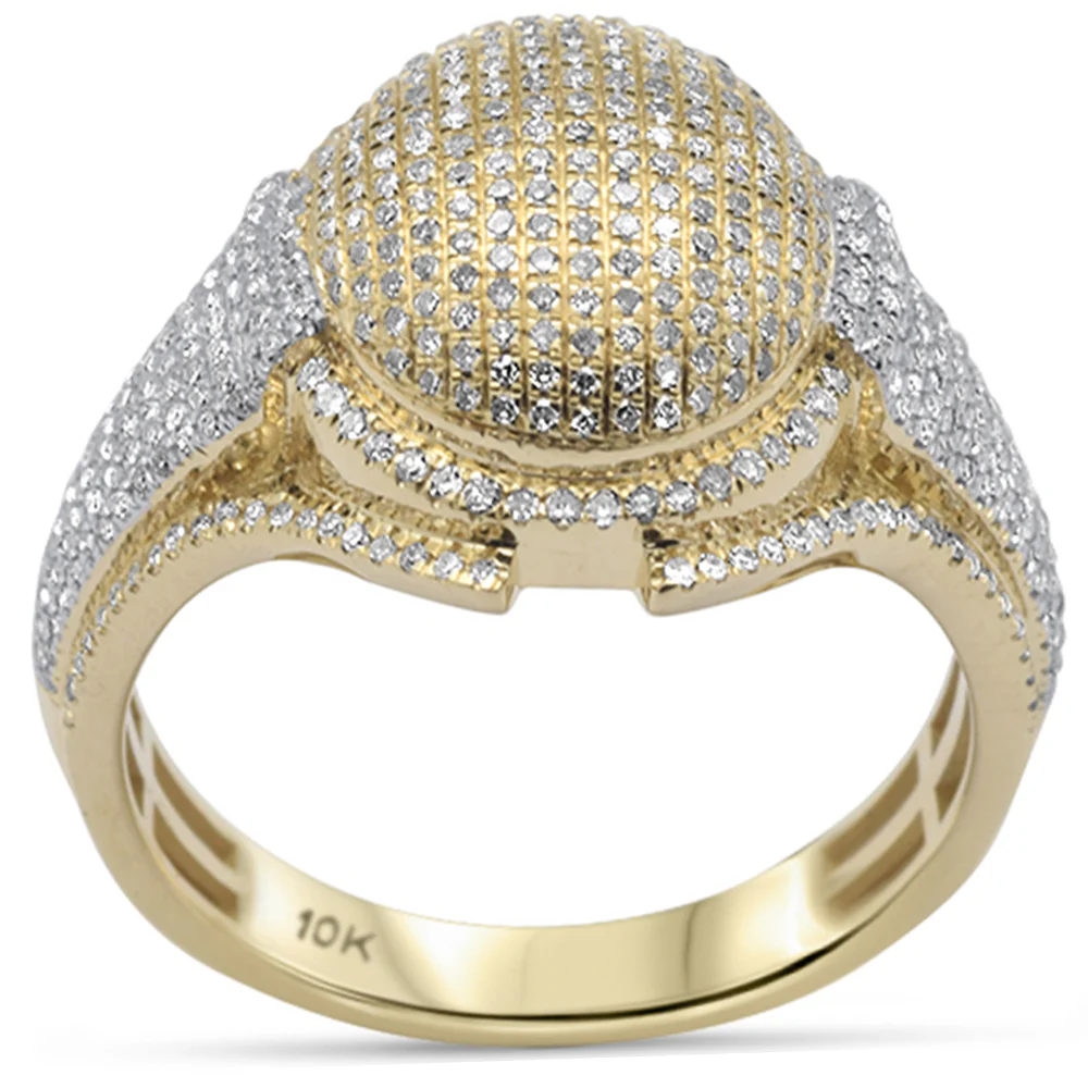 <span>DIAMOND CLOSEOUT! </span>.92ct G SI 10K Yellow Gold Men's Ring Band