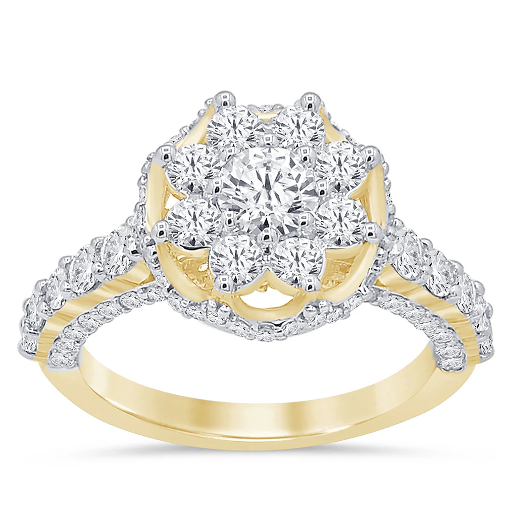 <span>DIAMOND CLOSEOUT! </span>  1.97ct G SI 14K Yellow Gold Engagement Ring