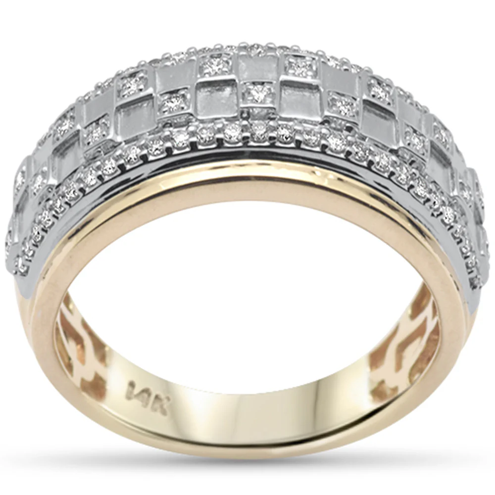<span>DIAMOND CLOSEOUT! </span> .49ct G SI 14K Yellow Gold Diamond Men's Band