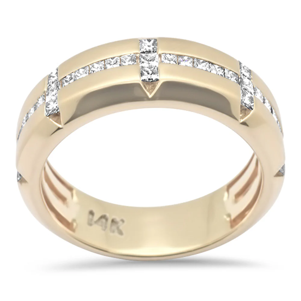<span>DIAMOND CLOSEOUT! </span> .73ct G SI 14K Yellow Gold Diamond Men's Band