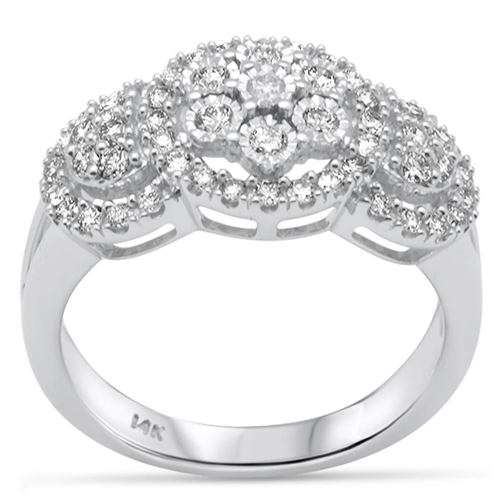 <span>DIAMOND CLOSEOUT! </span>.71ct G SI 14K White Gold Diamond Women's Ring Size 6.5