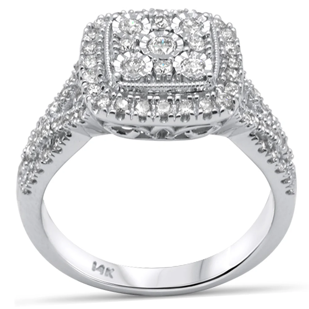 <span>DIAMOND CLOSEOUT! </span>.74ct G SI 14K White Gold Diamond Women's Ring Size 6.5