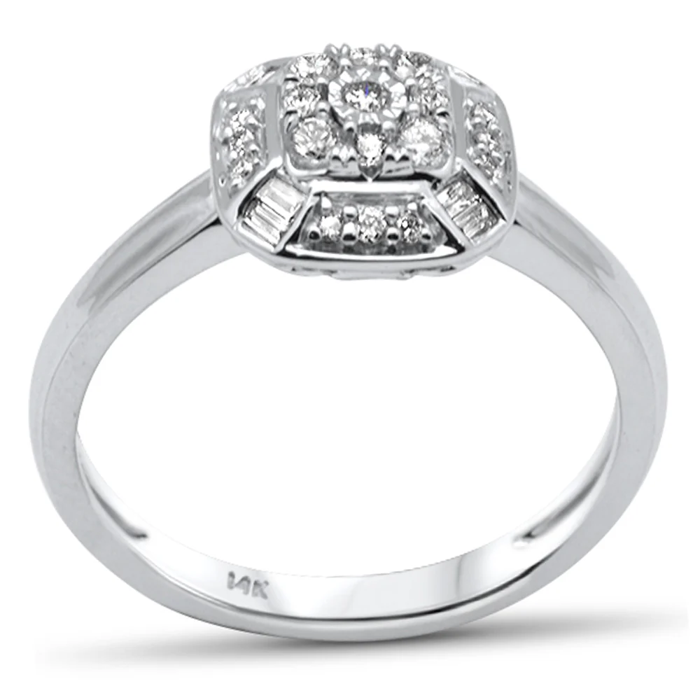 <span>DIAMOND CLOSEOUT! </span>.25ct G SI 14K White Gold Diamond Women's Ring Size 6.5