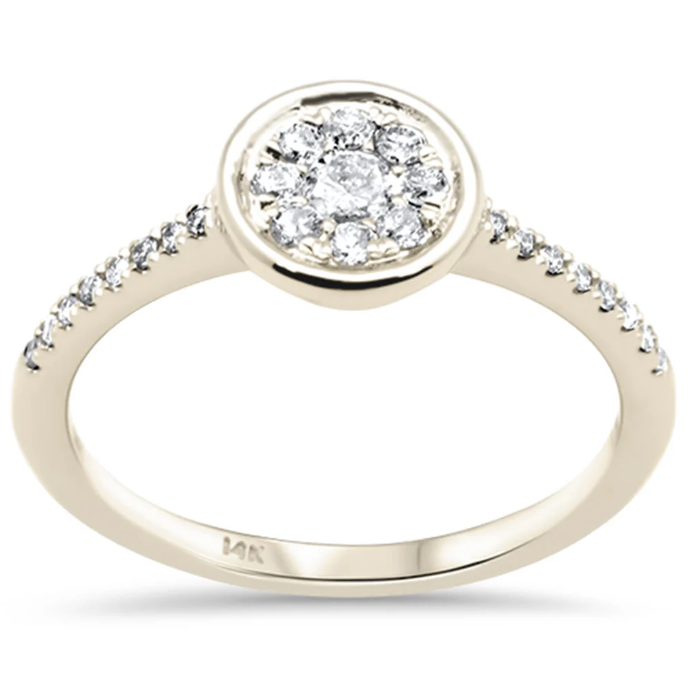 <span>DIAMOND CLOSEOUT! </span>.35ct G SI 14K Yellow Gold Bezel Settings Diamond Engagement Ring