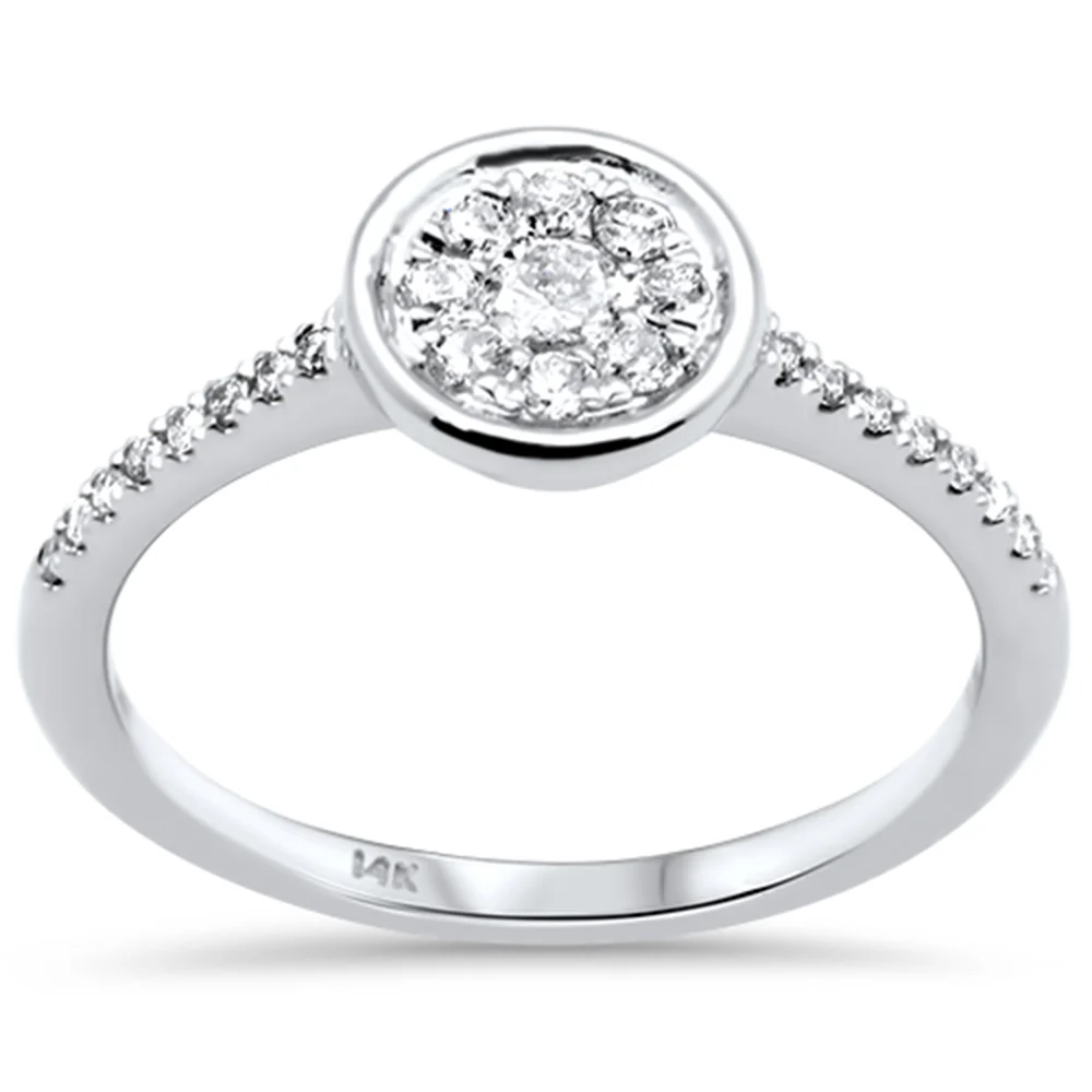 <span>DIAMOND CLOSEOUT! </span>.33ct G SI 14K White Gold Bezel Settings Diamond Engagement Ring