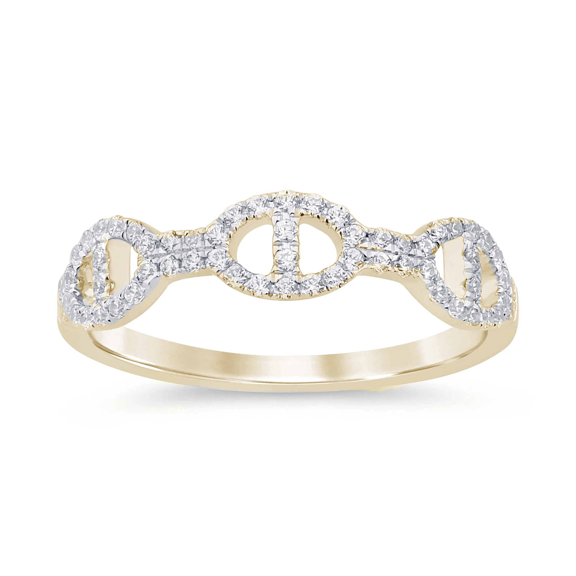 <span>DIAMOND CLOSEOUT! </span>.25ct G SI 14K Yellow Gold Women's Diamond Ring Band Size 6.5