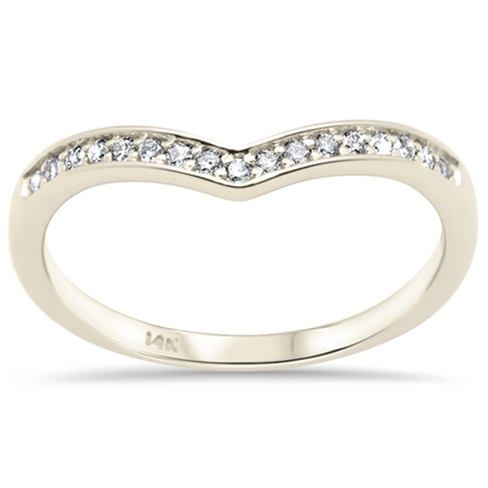 <span style="color:purple">SPECIAL!</span> .16ct G SI 14K Yellow Gold Women's Diamond Ring Band Size 7