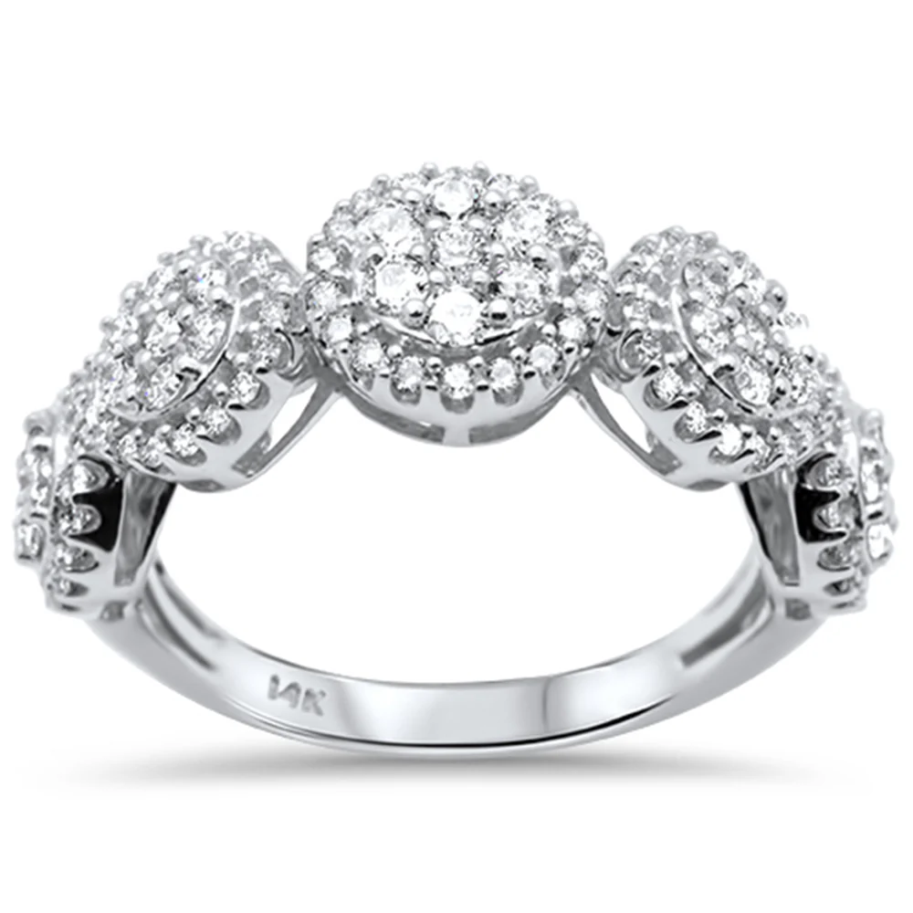 <span>DIAMOND CLOSEOUT! </span>.97ct G SI 14K White Gold Women's Diamond Engagement Ring Size 7