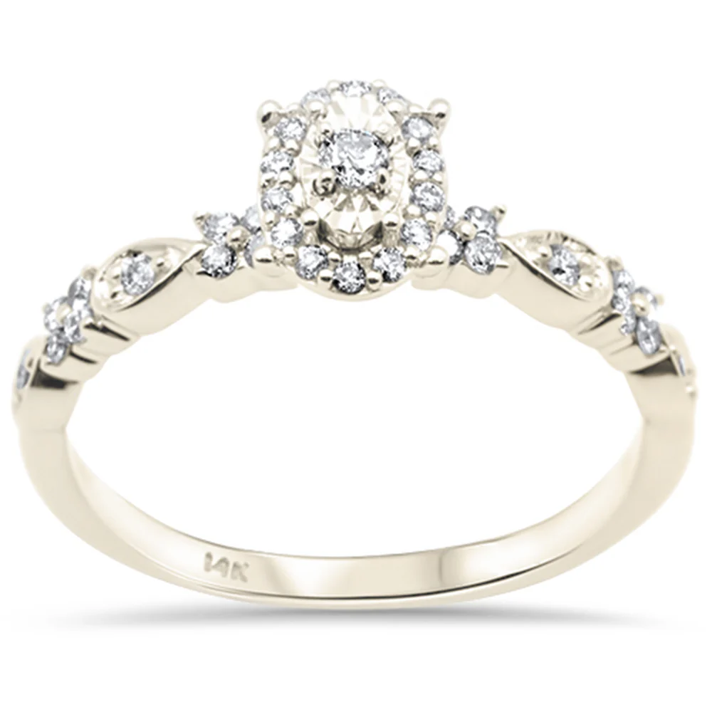 <span style="color:purple">SPECIAL!</span> .26ct G SI 14K Yellow Gold Diamond Engagement Ring Size 6.5