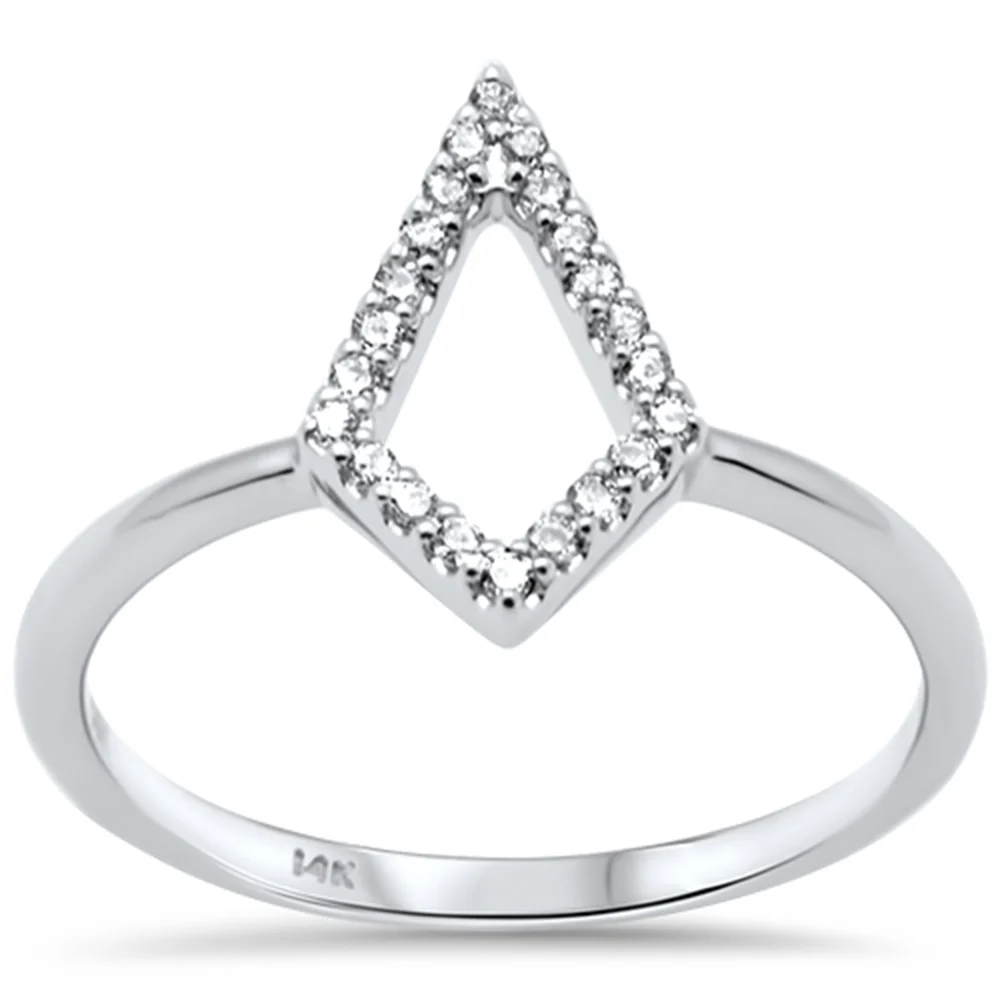 <span style="color:purple">SPECIAL!</span> .10ct G SI 14K White Gold Diamond Ladies Ring Size 6.5